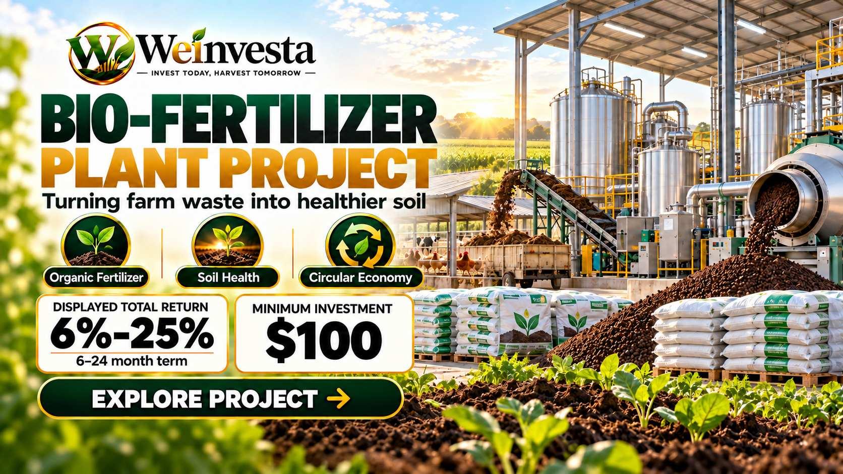 Bio-Fertilizer Plant Project: Turning Agricultural Waste into Soil Value