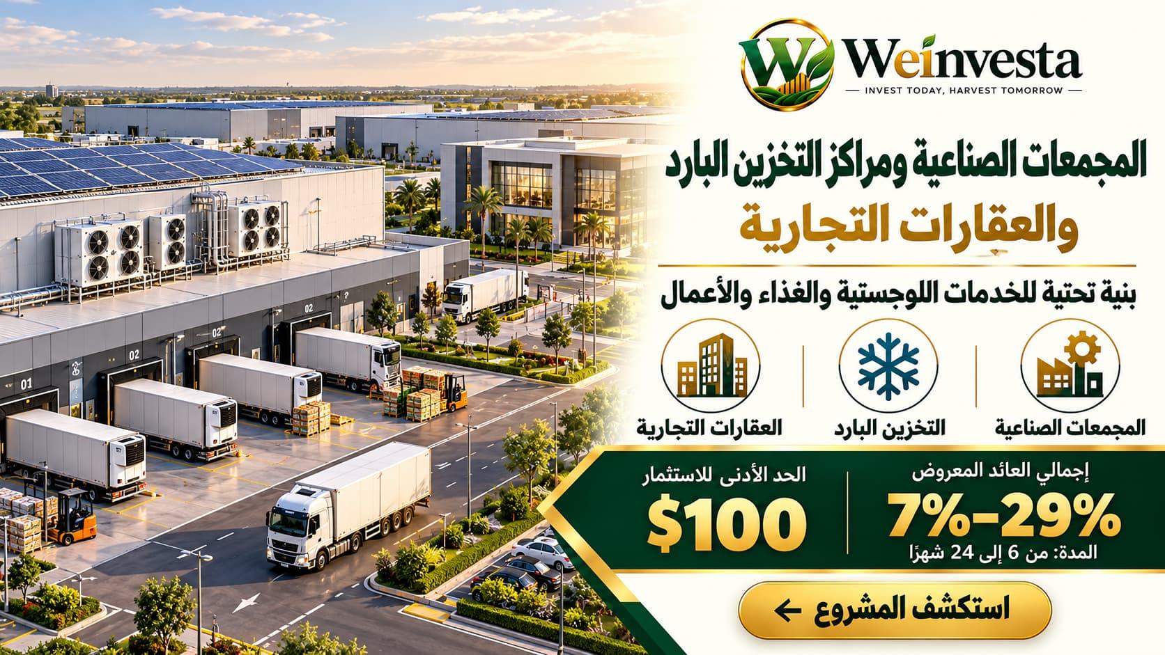 الاستثمار في المجمعات الصناعية والتخزين البارد | Weinvesta