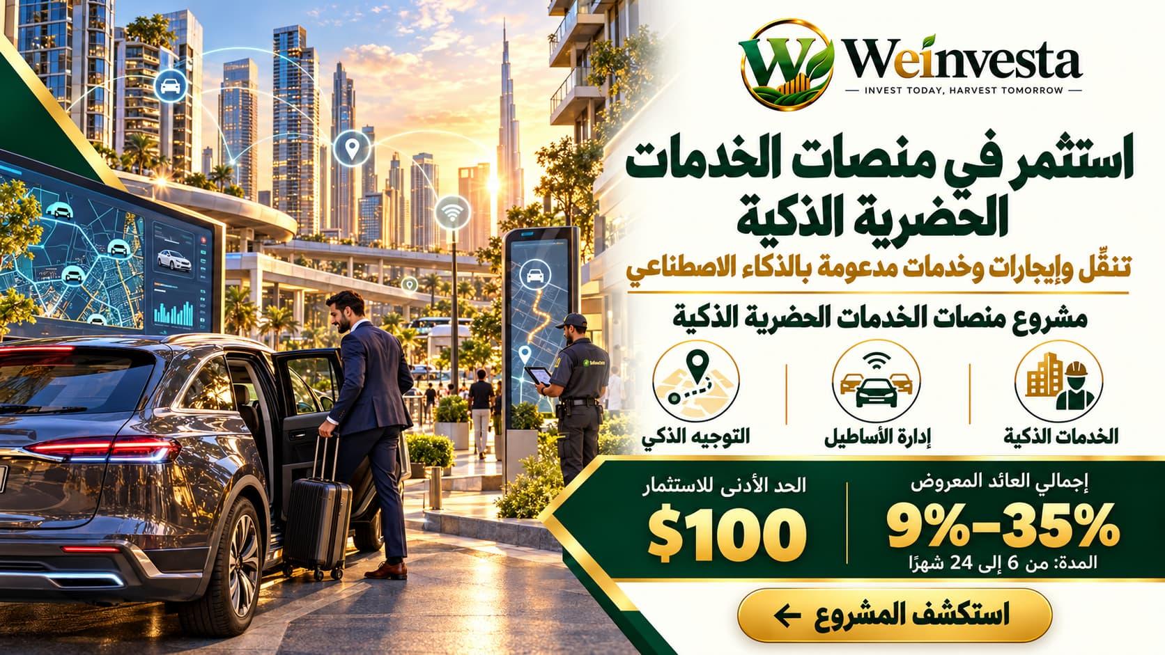 الاستثمار في منصات الخدمات الحضرية المدعومة بالذكاء الاصطناعي | Weinvesta