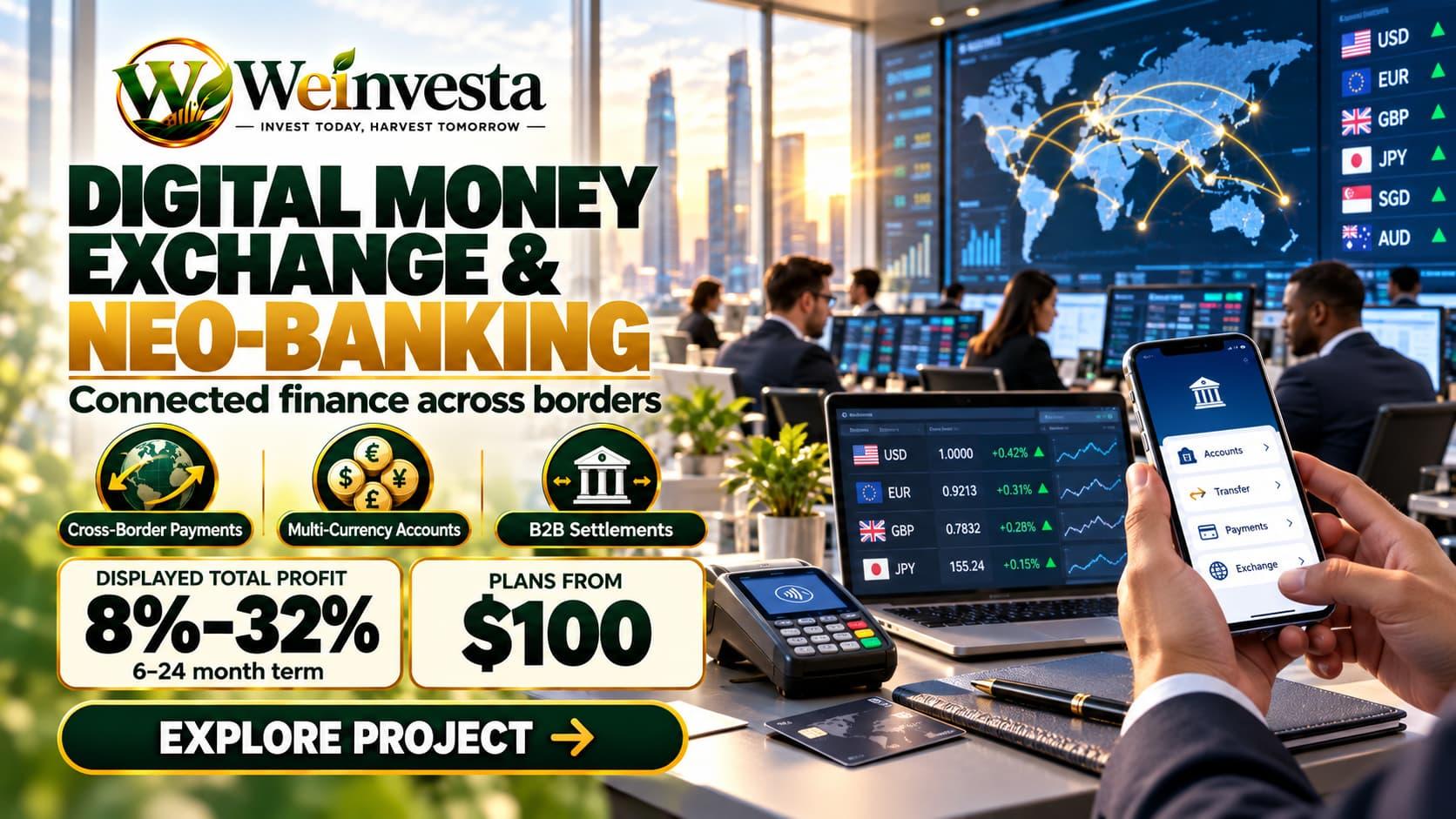 Digital Money Exchange & Neo-Banking Investment | Weinvesta