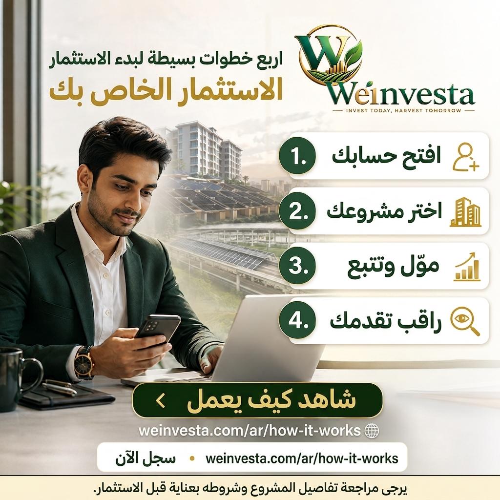 كيف تبدأ الاستثمار مع WeInvesta؟ 4 خطوات بسيطة لبدء رحلتك الاستثمارية