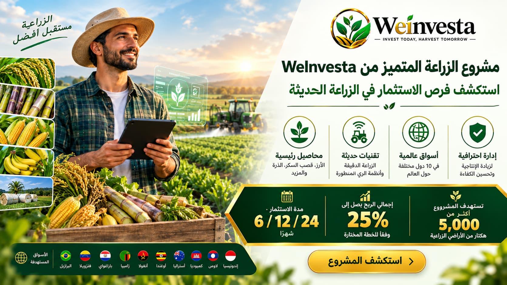 استكشف فرص الاستثمار في الزراعة الحديثة