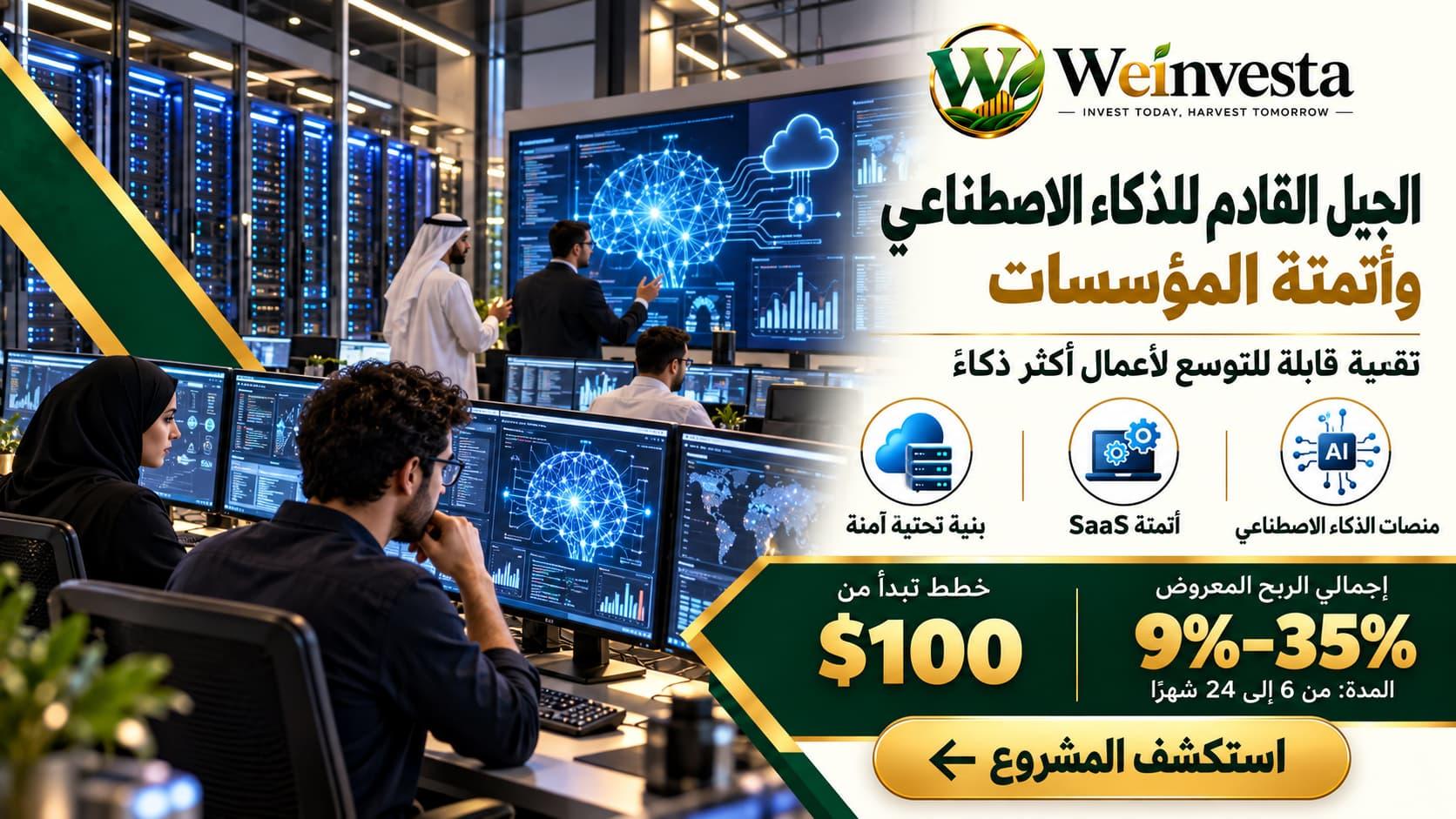 الاستثمار في الذكاء الاصطناعي وأتمتة المؤسسات | Weinvesta