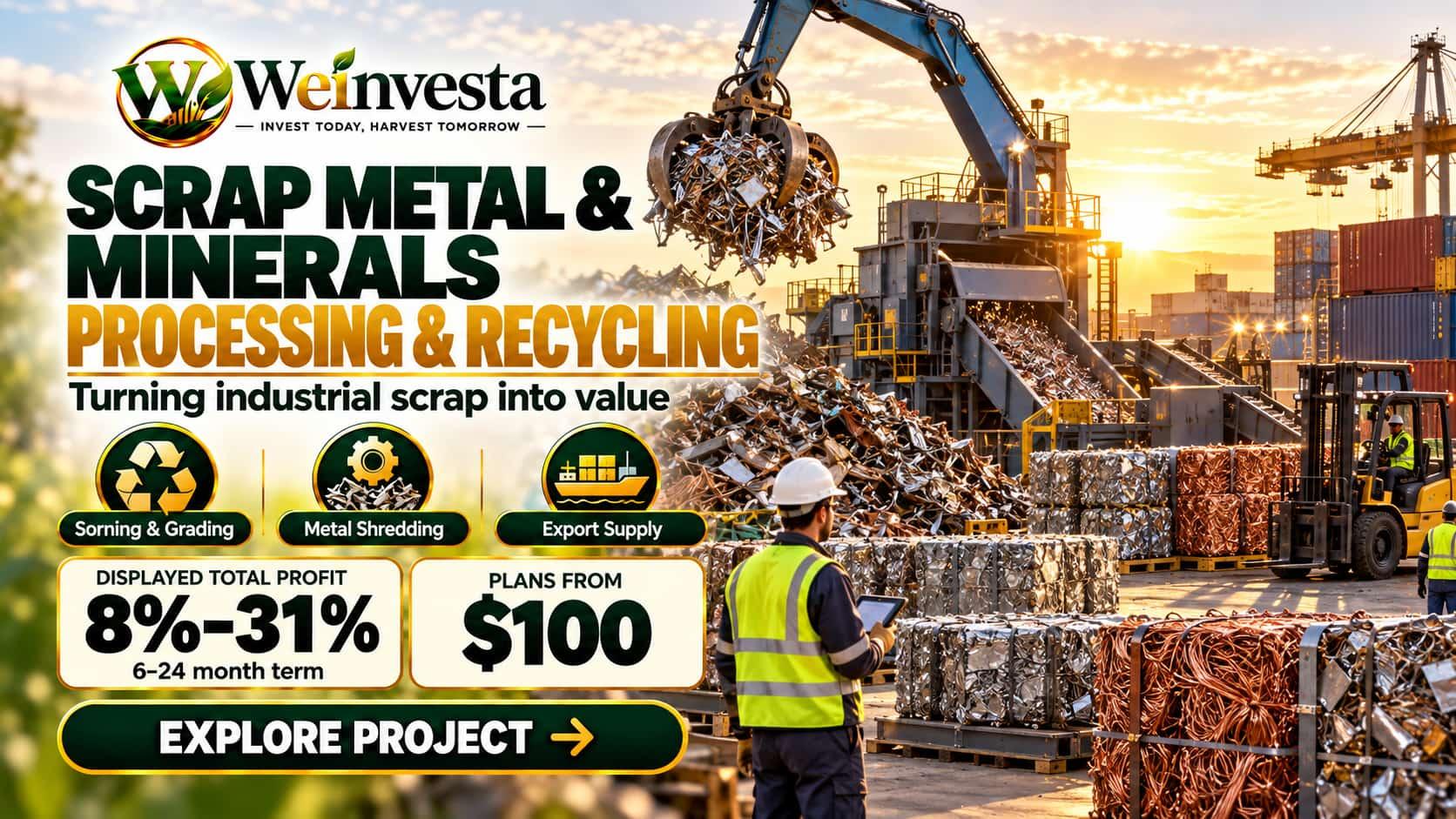 Scrap Metal Recycling Investment Project | Weinvesta