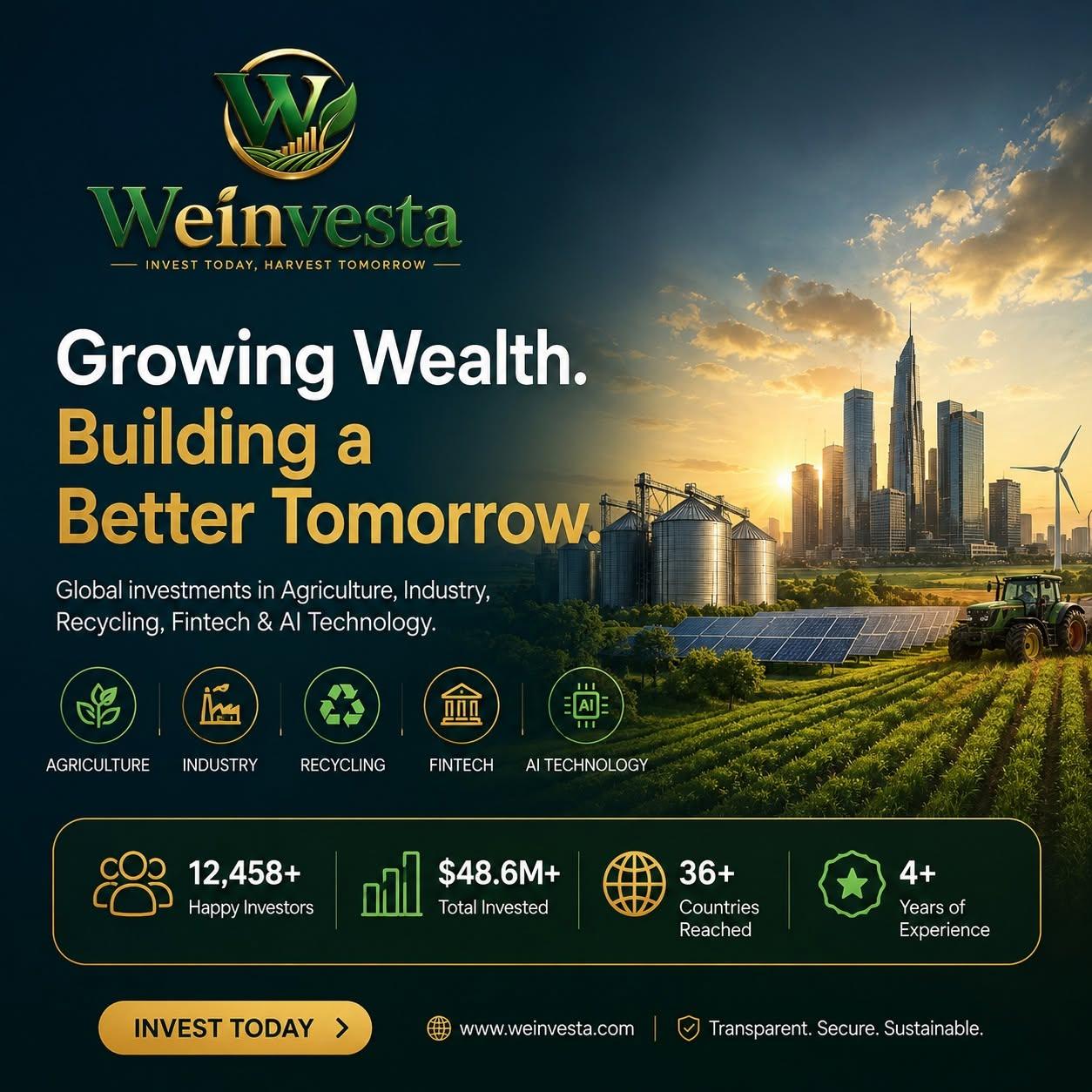 Growing Wealth, Building a Better Tomorrow: Explore WeInvesta’s Investment Sectors