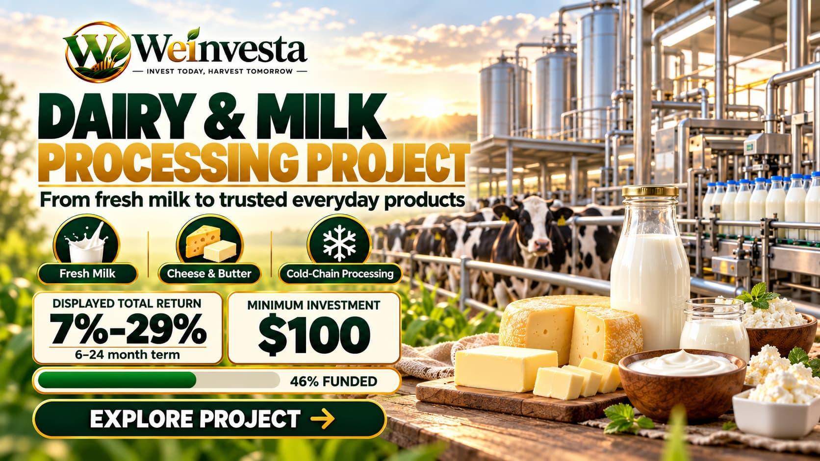 Dairy & Milk Processing Project: Investing Across the Dairy Value Chain